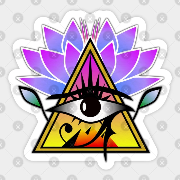 Eye of Horus (colorized) Sticker by NateArtDesign